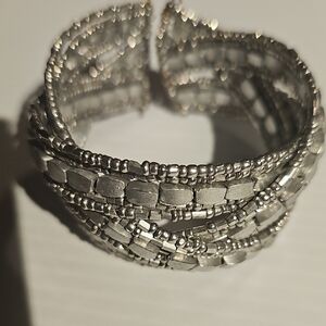 Chic Silver Beaded Bracelet